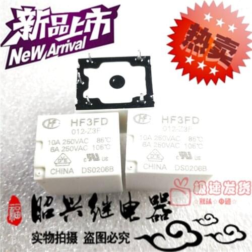 Original new Relays HF3FD 012-Z3F 12VDC/10A HF3FD 012-Z3F 12V