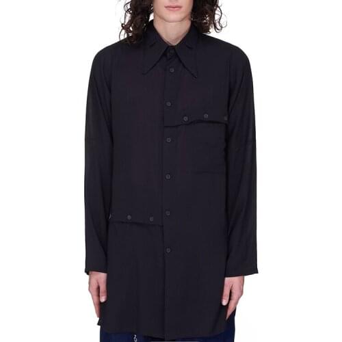 S-6XL 2021 New Men Womens clothing GD Hair Stylist Hole splicing Fragmentation Deconstruction Shirt Plus size costumes