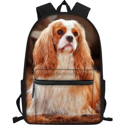 School Backpacks for Teen Girls Cavalier King Charles Spaniel Dog Bag Multi-Function Laptop Middle School Bags