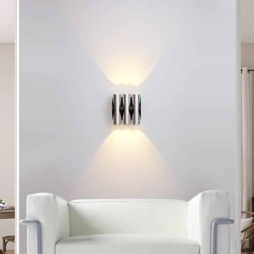 6W LED Indoor Strip Round Energy-saving Wall Lamp Room Decoration Bedroom Living Room Stair Daily Lighting Aluminum MaterialLP37