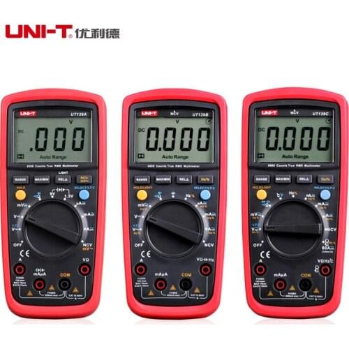 UNI-T Digital Multimeter UT139A UT139B UT139C True RMS Meter Handheld Tester 6000 Count Voltmeter Temperature Tester Meters