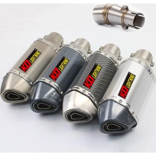 Slip On Motorcycle Exhaust Mid Connect Tube And Tail Pipe Stainless Steel For Kawasaki Ninja z250 Ninja 250 300 2013-2016