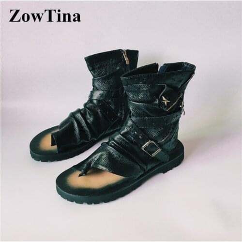 ZowTina Men's Motorcycle Boots