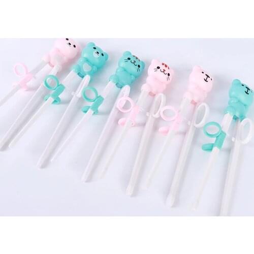 1Pcs Baby Learning Training Chopsticks Cute Cartoon Protable ABS Baby Beginner Learning Chopsticks Kids Tableware
