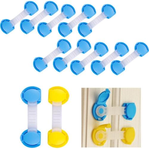 10Pcs/Lot Children Safety Lock Baby Security Protector Drawer Door Cabinet Locks Plastic Protection Kids Safety Door Lock
