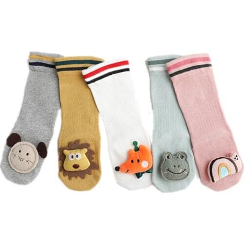 2020 Baby Kids Children Accessories long Socks Animals Cartoon Cotton Baby Kids Girls Toddler Knee High socks Cartoon Socks 0-3T