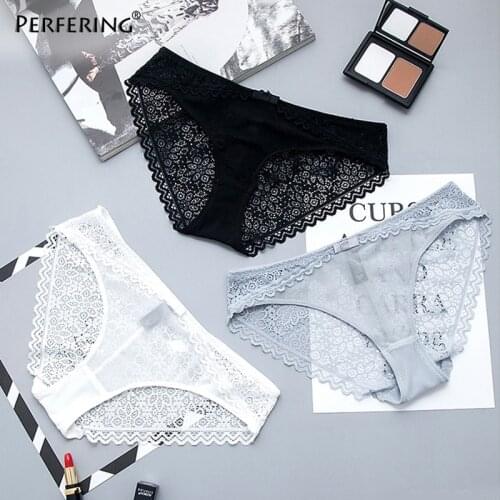 3 Piece/Lot New Panties Woman Lace Sexy Underwear Briefs Womens Panties Tong Transparent Panty Girl Lady Female Lingerie