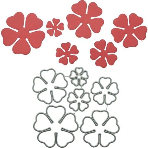 5-Petal Flower Verbena Pattern Cutting Dies For Scrapbooking Metal Cutter For Clipart Diary Book DIY Decorating Punch Stencil