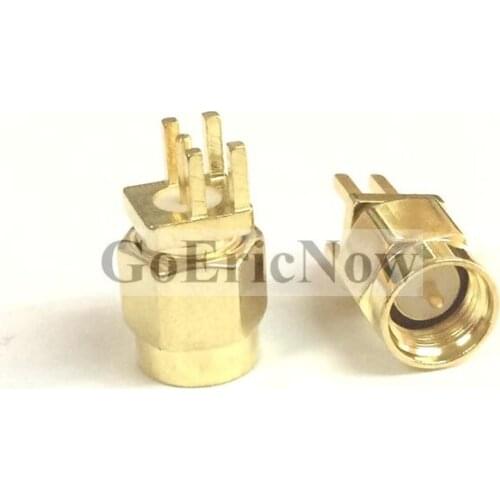 50 pcs RF RP SMA /SMA Partial foot Male PCB Mount Straight/Edge socket Welding Board Connector Plug