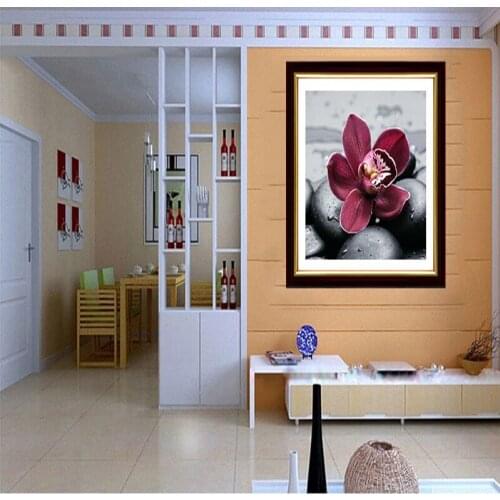 Diamond Embroidery Diy Diamond Painting Cross Stitch Kits Diamond Mosaic Orchid Full Square Diamond Embroidery BS011