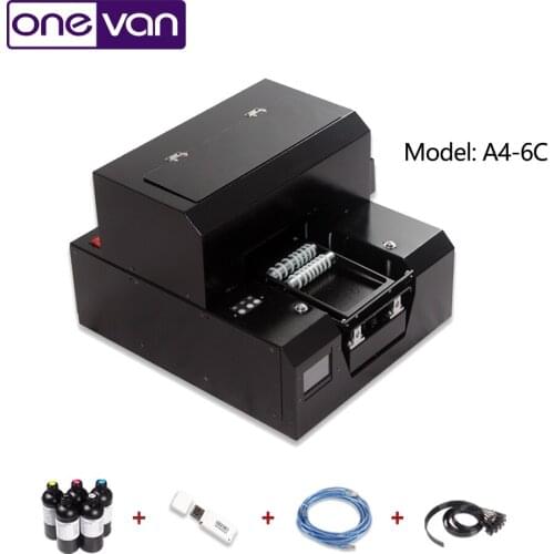 Free shipping A4 Cylinder UV Printer Bottle Wine Bottle Packaging Box Plastic Glass Bottle Printer Processing Printing Pattern