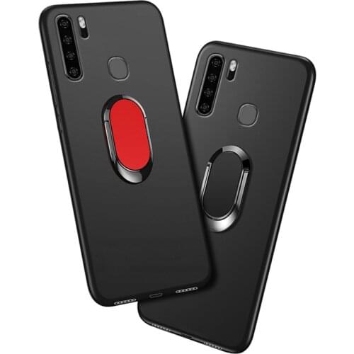 For Blackview A80 Pro Case Luxury 6.49 Inch Soft Silicone Black Red Blue Magnetic Car Holder Ring Phone Covers