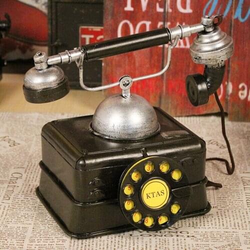 D American Retro Vintage telephone model shooting props decoration Cafe window cabinet decoration design