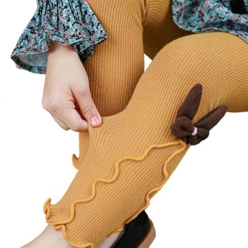 Children Kids Baby Leggings 2020 Summer New Girl Childrens 3D Embroidery Cotton Rabbit Girls Pants