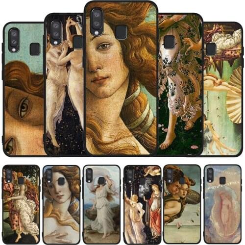 Art Paintings The Birth Of Venus Black Phone Case For Samsung Galaxy A71 A51 A41 A31 A20E A10 A20 A40 A50 A70 M30S M20 A7 A8 A9