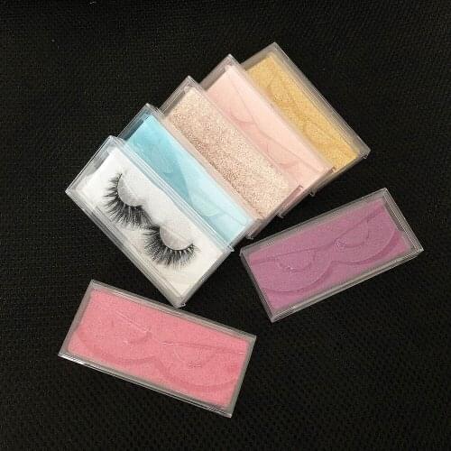 Wholesale False Eyelash Packaging Box Lash Boxes Case Custom Plastic Clear Lashes Box With Tray Makeup 3D Mink Eyelashes Package