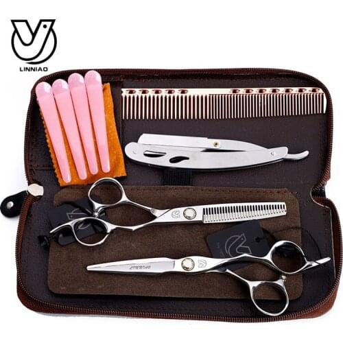 Professional Barber Scissors set 6 inch Cutting Thinning Styling Tool Hair Scissors Stainless Steel Salon Hairdressing Shears
