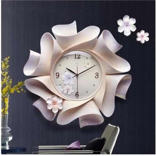 Wall Clock Living Room Atmospheric Clock Creative Decoration Household Clock Fashion Mute Art Flower Watch