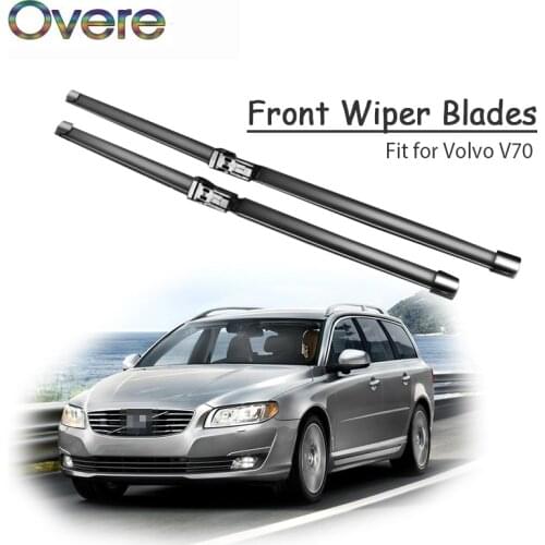 Overe 1Set Rubber Car Front Wiper Blade Kit For Volvo V70 2016 2015 2014 2013-2005 Windscreen Original Wiper Accessories