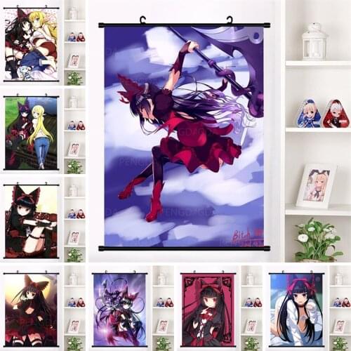 Printed Picture Art Modern Anime Characters Hanging Plastic Scrolls Poster Japanese Cartoon Canvas Painting Decor Home Room Wall