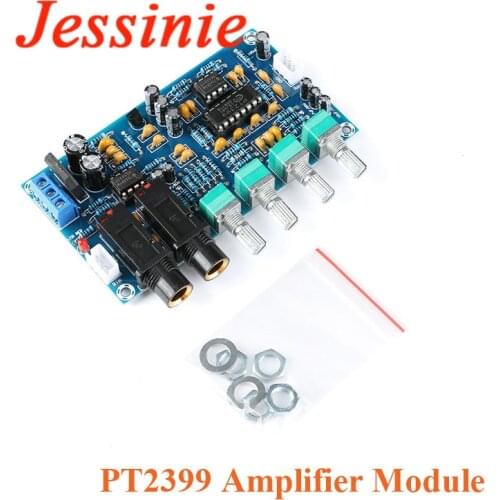XH-M173 PT2399 Digital Microphone Amplifier Module Reverberation Board Karaoke AC 12V Power Supply Module Electronic DIY PCB