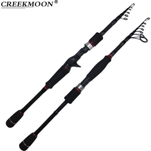 Portable Carbon Spinning Casting MH Power Fishing Pole Telescopic 1.9m/2.1m/2.4m/2.7m Fishing Rod Lure Travel Trout Rods