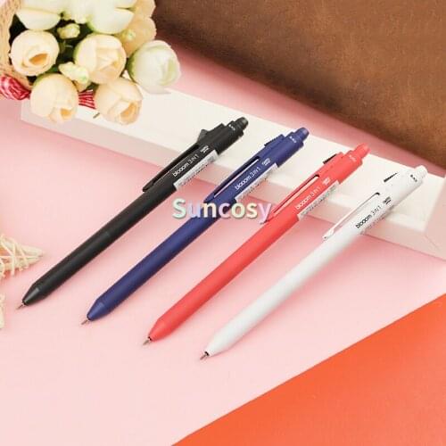 Ohto Blooom 3-in-1 2 Color 0.7 mm Ballpoint Multi Pen + 0.5 mm Pencil , Brass Body Material with Matte Finish, School supplies