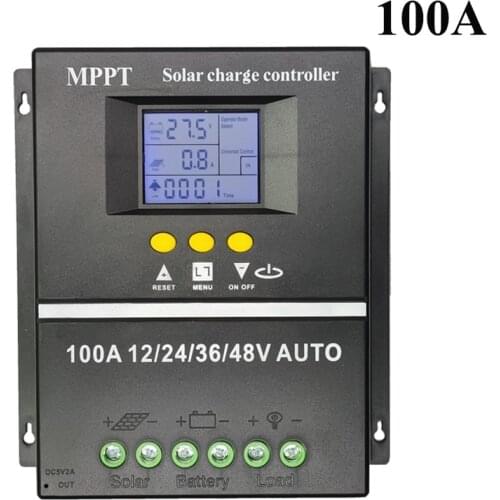 MPPT 60A 80A 100A Solar PV Regulators 12V 24V 36V 48V AUTO solar charge controller Solar PV Battery Charger with LCD& Dual USB