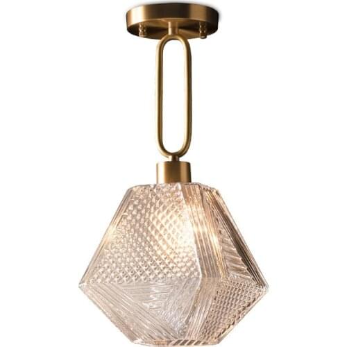 Modern Led Pendant Lights Glass Hanging Lighting Fixture Living Bedroom Dining Nordic Gold Kitchen Restaurant Decor Diamond Lamp