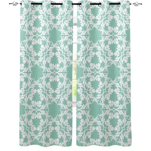 Modern Curtains for Living Room Flowers Pattern Art Wallpaper Bedroom Kitchen Curtain Home Decoration Window Drapes