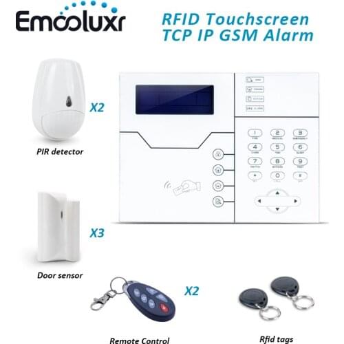 433MHz Home Alarm ST-VGT TCP/IP GSM Alarm Control Panel System,Support WEB IE Programmable and RFID Swipe Card Arm Disarm