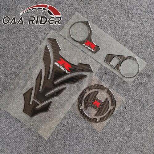 Triple Tree Clamp Decal Gas Cap Tank Pad Sticker For Suzuki GSX-R GSXR 1000 2009 2010 2011 2012 2013 2014 2015 2016 Carbon Fiber