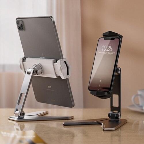 360 Degree Rotatable Tablet Stand Adjustable Folding For 4-13 inch Tablet and Phone Aluminum Alloy Mobile Holder