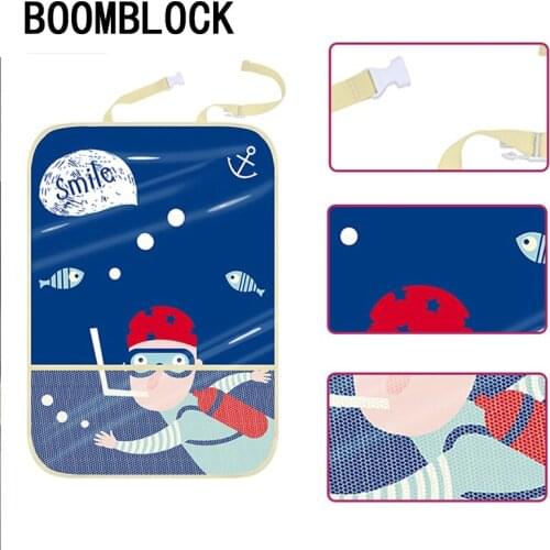 BOOMBLOCK Car Seat Back Protect Cover Accessories For Peugeot 307 206 Ford Focus 2 3 VW Polo Golf 4 5 7 Touran T5 T4 Fiat 500