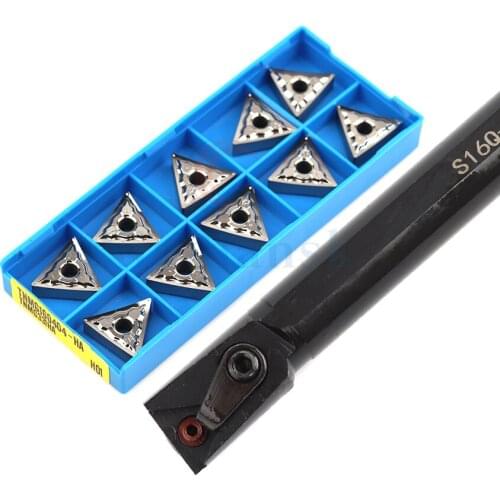 1pc S16Q/S20R/S25S-MTUNR16 CNC lathe Internal turning toolholder+10pcs TNMG high quality Coated machining Carbide Turning Insert