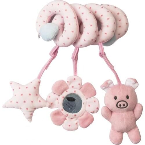 4 Color Creative Bed Rattle Cute Shape Sensory Training Stuffed Infant Hanging Rattles Toy for Baby Crib Baby Carriage