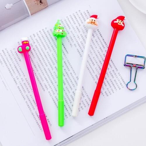 40 Pcs Neutral Pen Christmas Santa Claus Christmas Tree Fine Pens Black Neutral Gel Pen Set wholesale