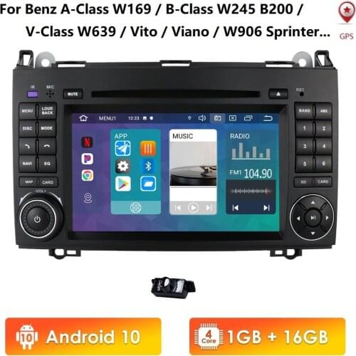 7 inches IPS 2din Android 10 1G+16G Auto Radio fit Mercedes Benz Sprinter B200 W245 W169 tuning accessories 4G DAB+ RDS OBD WIFI