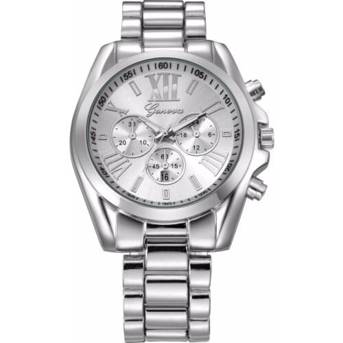 Hot Casual Geneva Roman Mens Fashion Watches Calendar Alloy Analog Quartz Dress Business Wrist Watch Fashion Men Watches
