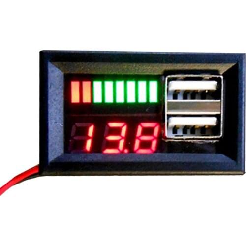 0.56" LED Digital Voltmeter Ammeter DC 100V 10A Current Voltage Meter Car Motorcycle Battery Capacity Monitor Tester Detector
