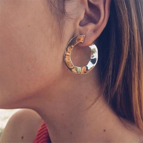 European Small Earring For Women Vintage Gold Earrings Circle Handmade Bijoux Fashion Jewelry