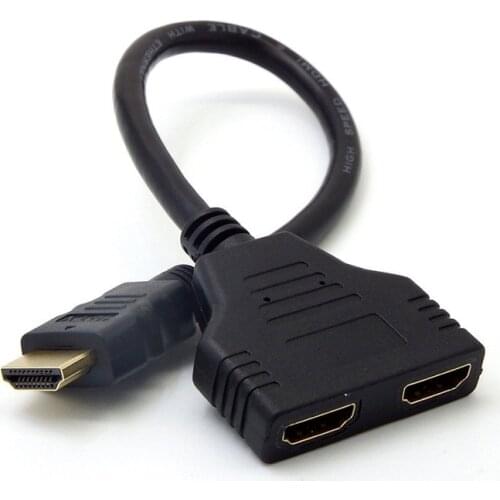 Video Splitter Cable 1 In 2 Out Adapters HDMI-compatible Splitter USB Adapter Cables for LCD Monitor Projector DVD