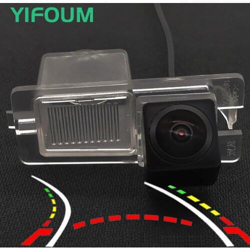 AHD Fisheye 12LED Dynamic Trajectory Car Rear View Camera For Ssangyong Stavic Rodius Rexton Kyron Korando Actyon Sports