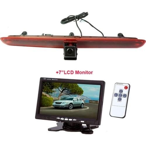 Night Vision Rear View Camera For VW T5 2003-2016 (single door) Brake Light Camera With 7Inch LCD Monitor 2In1 Parking Kit