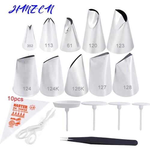 26PCS Pastry Bag Tips Kitchen DIY Cake Icing Piping Cream Cake Decorating Tools Reusable Pastry Bags+10 Nozzle Set