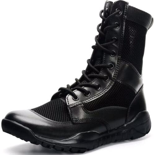 Summer Outdoor Ultra-Light Combat Military High-Top Military Boots Mens Special Forces Combat Net Training Boots