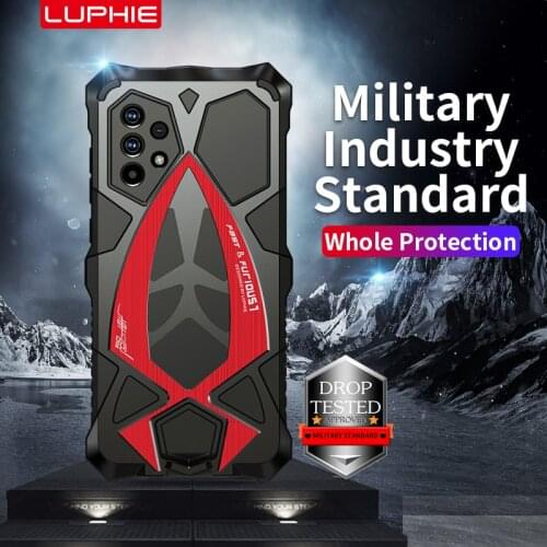 For Samsung Galaxy A52 5g 4g Case Luphie Metal Armor Rosdster Phone Case 360 all Round Coverage Protection Case For A72 4g 5g