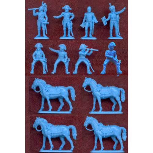 Mini Soldier model 1:72 Napoleon cavalry and commander 12pcs/set