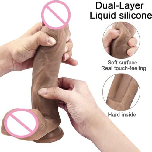 Soft Dildo Realistic Huge Penis Adult Big Sex Toys Realistic Dildos for Women Simulation Flesh Light Dildos Lesbian Anal Sex Toy