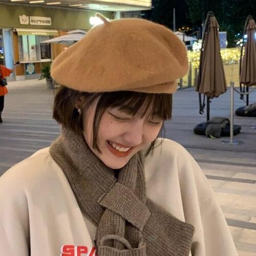 New Auutmn Winter Hats Women Solid Plain Octagonal Newsboy Cap Ladies Casual Wool Hat Warm Beret Womens Painter Caps Fisherman